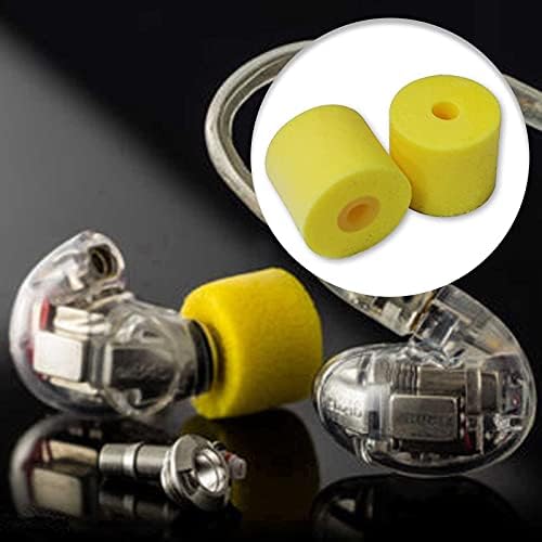 Premium Yellow Memory Foam Ear Tips for Shure SE Models – 8-Pair Replacement Set for Enhanced Sound Isolation and Comfort – Compatible with SSE110, SE112, SE215, SE310, SE425, SE846 – Elevate Your Audio Experience with Superior Fit and Durability