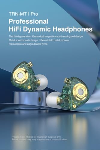 Revolutionize Your Sound with TRN MT1 PRO Wired Earbuds – Advanced In-Ear Monitors Featuring 10 mm Dual Magnetic Drivers for Exceptional Bass and Crystal Clarity, Superior Noise Cancellation for an Immersive Audio Experience, Ergonomically Designed for Ultimate Comfort During Prolonged Use, and Versatile 3.5 mm Jack for Effortless Compatibility Across Devices – Perfect for Audiophiles, Musicians, and Everyday Listeners Seeking Unparalleled Sound Quality and Durability