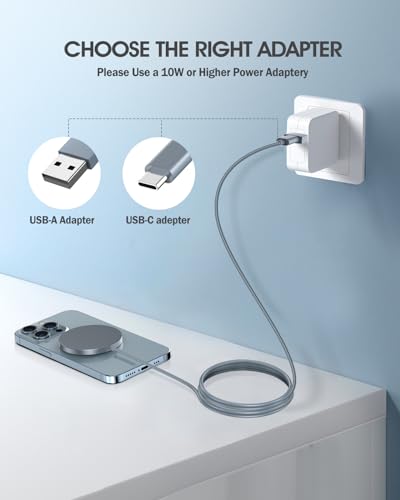 Dual Pack Magnetic Wireless Charger for i Phone 16/15 Series & Air Pods – 15 W Fast Charging Pad, Effortless Magnetic Alignment, Optimal Convenience for Home & On-the-Go Power Solutions