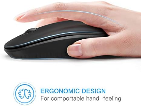 Sleek Vssoplor Wireless Mouse – Ultra-Slim Silent Optical Companion for Laptops & PCs | 2.4 GHz Nano Receiver, Perfect for Quiet Workspaces & Travel | Enhanced Compatibility for Windows, Mac & Linux