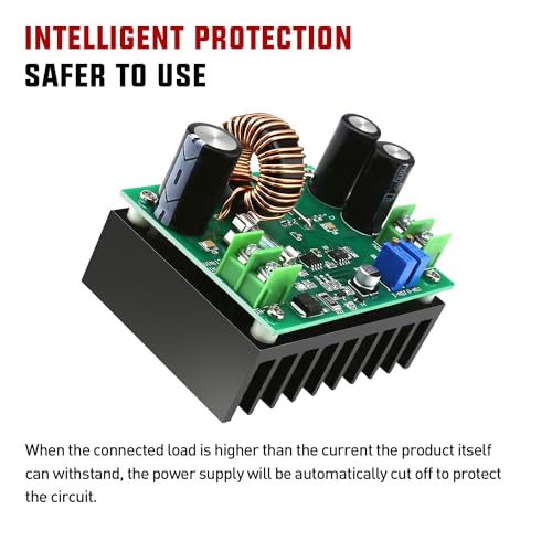 Nilight 48 V to 12 V Waterproof DC Voltage Converter – High-Efficiency 240 W Regulator for Golf Carts & Electric Scooters – Reliable Step-Down Power Supply with Overcurrent Protection and Easy Installation for Enhanced Energy Performance