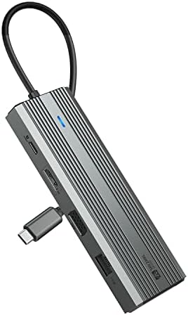 Upgrade Your Connectivity with SANZANG 8-in-1 USB-C Docking Station – 4 K@60 Hz HDMI, 100 W Pass-Through Charging, 1 Gbps Ethernet & Dual SD/TF Slots for Effortless File Transfers – Ideal USB Hub for Mac Book Users Seeking Enhanced Speed and Compatibility