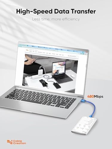 Compact USB C Cable Duo – 0.5 FT Braided Fast Charging Cables for Seamless Data Transfer | 3 A Power & 480 Mbps Speed | Ultimate Compatibility for Mac Book Air, Galaxy S22 Ultra, Stylus Pen, and More | Durable Design | Ideal for On-the-Go Connectivity