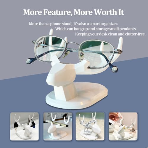 Charming Deer-Shaped Adjustable Phone Stand: Stylish Desktop Holder for i Phone, Android & i Pad | Perfect Gift for Nature Lovers & Home Office Decor | Enhance Your Mobile Experience with Stable, Hands-Free Convenience