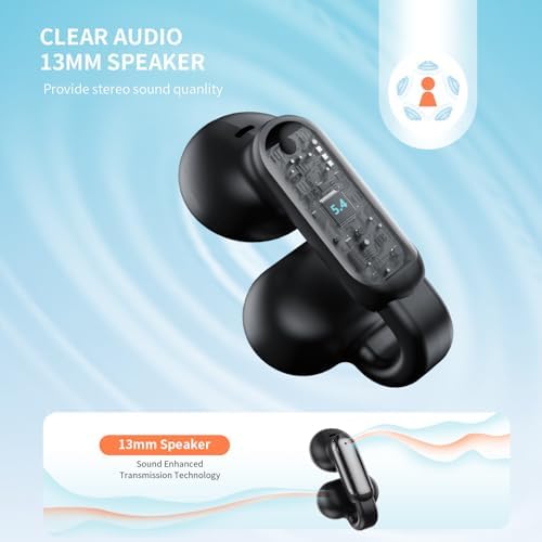 Rose Gold Bluetooth 5.4 Wireless Clip-On Earbuds – Lightweight Open Ear Sports Headphones for Enhanced Sound Quality and All-Day Comfort, Ideal for Active Lifestyles and Clear Voice Communication