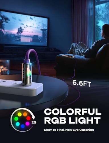 LISEN 240 W 4-in-1 USB C to Lightning Charging Cable – 10 FT Heavy-Duty Multi-Device Charger with LED Indicator for i Phone 16/15/14 Pro, Mac Book, i Pad, Samsung S25 & Nintendo Switch – Ultimate Flexibility and Fast Power Delivery