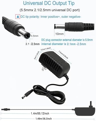 High-Efficiency 12 V 1.5 A Switching Power Supply Adapter – Versatile AC to DC Converter (100-240 V, 50-60 Hz) for LED Lighting, Electronics & More – 18 W Output with 5.5 mm x 2.5 mm Connector – Reliable & Durable Performance for Everyday Use