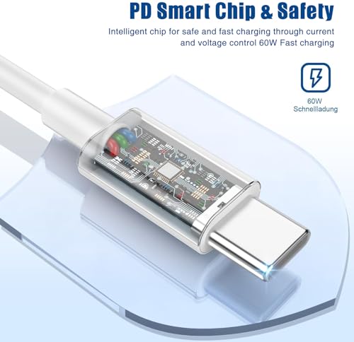 Premium 10 ft USB C to C Fast Charging Cable – 60 W High-Speed Charger for Apple i Phone 16 Pro Max, Mac Book Pro, i Pad & Samsung Galaxy – Durable, Flexible, and Stylish Green Design for Enhanced Device Compatibility and Rapid Power Delivery