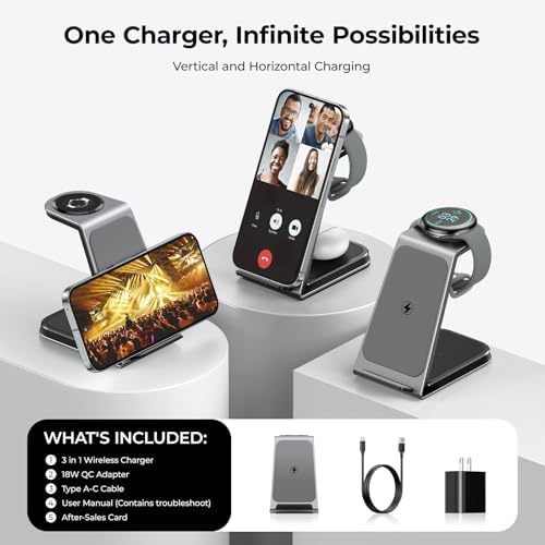 Premium 3-in-1 Wireless Charger Station for Google Pixel Watch 3/2, Pixel 9/8/7/6 Series – Fast Charging with Dual Functionality and Enhanced Safety Features, Ideal Gift for Tech Enthusiasts and Compatible with Pixel Buds Pro/Pro 2, Sleek Aluminum Alloy Design for Reliable Long-Term Use