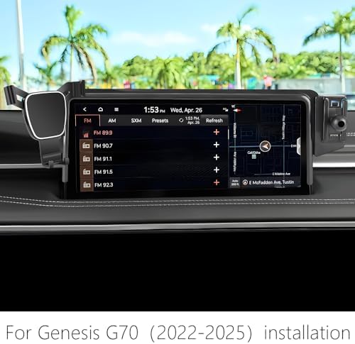 Elevate Your Driving Experience with the Custom-Fit Dashboard Phone Holder for Genesis G70 (2022-2025) – Effortless Installation, Secure Navigation, and Hands-Free Accessory – Stylishly Designed Mobile Device Mount with 360-Degree Adjustable Viewing Angles for Ultimate Convenience and Safety