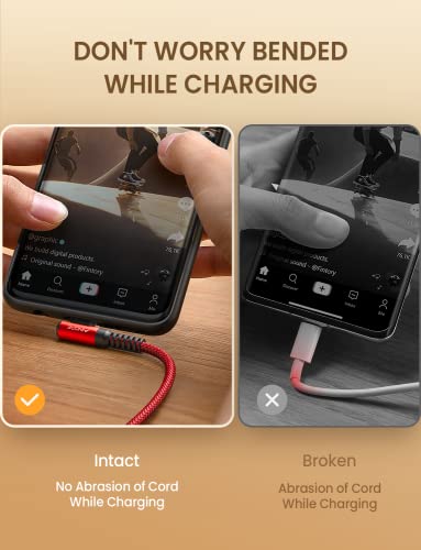 AINOPE Right Angle USB C Cable – 2-Pack (10 ft + 10 ft) Fast Charging 3.1 A Nylon Braided Charger for Enhanced Device Compatibility, Ideal for Gaming and Multitasking, Durable Black Design