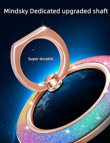 Revolutionary MINDSKY Mag-Safe Phone Grip & Stand for i Phone 12/13/14/15 Series – 360° Dual-Arm Adjustable Kickstand with Superior Magnetic Support – Lightweight, Durable Design for Enhanced Drop Protection – Effortless Hands-Free Use & Easy Wireless Charging Compatibility