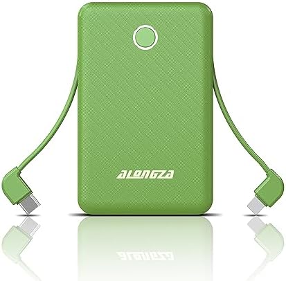 Compact 6000 m Ah Portable Power Bank with Built-in Cable – Lightweight Fast Charging External Battery for i Phone and Android – Ultimate Travel Companion for On-the-Go Charging Efficiency