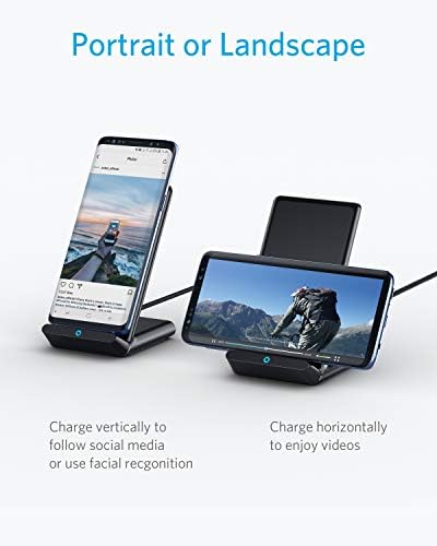 Anker 2-Pack 313 Qi-Certified Wireless Charging Stand – Fast Charge Your i Phone 16/15/14/13 & Galaxy S23/S22/S21 with Dual Device Convenience – Sleek, Non-Slip Design for Home or Office – Experience Hassle-Free Power Management with Reliable Performance and Cordless Freedom – Elevate Your Charging Setup Today