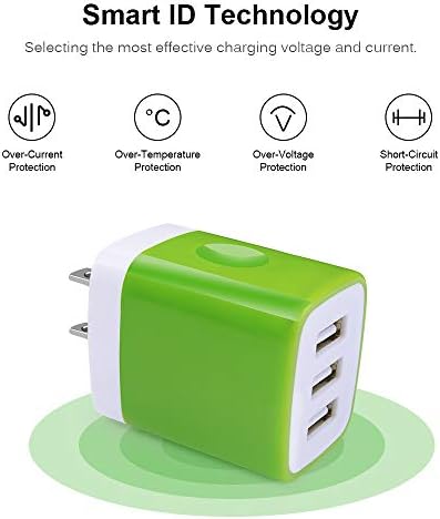 Sicodo 3-Pack USB Wall Charger Adapter – Universal 3.1 A Multi-Port Fast Charging Block for i Phone 16/15/14/13/12 SE/11 Pro, Samsung Galaxy S24/S23/S22/S21 Ultra, and Google Devices – Compact Travel Charger for On-the-Go Power Solutions