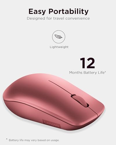 Lenovo 530 Wireless Mouse – Ergonomic Abyss Blue Design with 2.4 GHz Nano USB Receiver, 1200 DPI Optical Sensor for Precision Tracking, Lightweight & Portable for Effortless Navigation, Ideal for Left & Right-Handed Users, Perfect Companion for Work or Travel