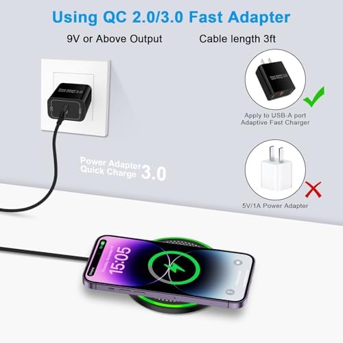 Ultra-Fast 15 W Wireless Charging Pad for Samsung S25 Ultra & Google Pixel – Sleek Fast Charge Station for Galaxy S25/S24 FE/S23/S22/S21/S20/S10/Z Flip 6/5 – Optimal Efficiency & Modern Design for Home or Office Use