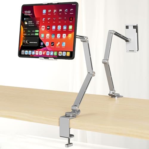 Adjustable 360° Rotating Tablet Stand Holder – Versatile Desk and Bed Mount for Enhanced Viewing Comfort, Compatible with 4-15.6″ Devices including i Pads and Smartphones – Lightweight, Foldable Design for Easy Portability and Optimal Posture Support
