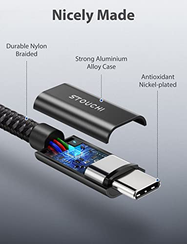 Stouchi 6.6 FT USB-C Extension Cable – Type C 3.1 Male to Female, Ultra-Fast Charging & Data Transfer for PSVR2, Galaxy S23, i Pad Mini/Pro, Mac Book Air M1/M2, and Mag Safe – Enhanced Connectivity & Durability for Gaming and Streaming