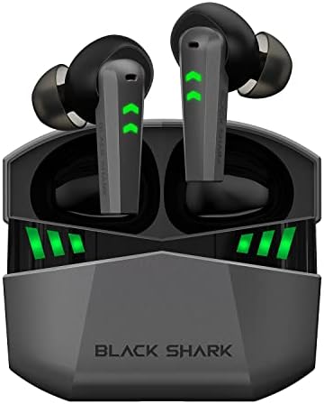 Unleash Superior Sound with Black Shark Wireless Earbuds – 35 ms Ultra-Low Latency Gaming Headphones, Bluetooth 5.2 for Seamless Connectivity, IPX5 Waterproof Design, 10 mm Drivers for Deep Bass, 4 Hyperclear Mics for Optimal Call Clarity, 20 Hours Playtime, Comfort Fit for Extended Use – Perfect for Gamers and Music Lovers Alike