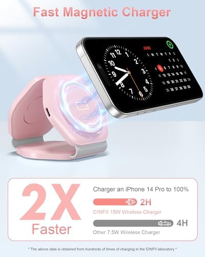 Ultimate 3-in-1 Magnetic Wireless Charging Station for Apple Devices – Foldable Travel Charger for i Phone 16/15/14/13/12 Pro Max, Apple Watch & Air Pods – Fast, Efficient, and Stylish Power Solution for On-the-Go Charging