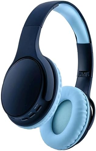 Light Blue Kids Bluetooth Headphones – Safe 93 d B Volume Limitation for Ear Protection – Foldable & Travel-Friendly Design – Built-in Microphone for Hands-Free Calls – Comfortable Wireless Headphones for Toddlers and Children – Perfect for School, Home, and Fun Activities