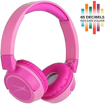 Kid-Safe Wireless Bluetooth Headphones by Altec Lansing – Exceptional Audio for Young Listeners with Volume Limiting Technology – Compact, Foldable Design Perfect for Travel and Everyday Adventures – Compatible with All Devices for Versatile Enjoyment