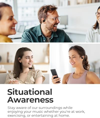 Ultimate Open Ear Bluetooth 5.3 Earbuds: Secure Sports Headphones with 75-Hour Playtime, Sweat-Resistant Design, Rapid Charging, and Digital Display Case for Music and Gaming Enthusiasts – Perfect for Active Lifestyles and Enhanced Audio Awareness