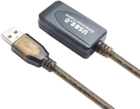 PASOW 50-Foot USB 2.0 A Male to A Female Active Extension Cable with Signal Booster and LED Indicator – Optimal High-Speed Data Transfer for Printers, Keyboards, Game Consoles, and More – Perfect for Home & Office Connectivity Solutions