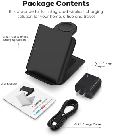 Ultimate Fast Wireless Charging Station for Samsung Galaxy Z Flip Series & Motorola Razr+ – 2-in-1 Foldable Travel Charger with PD 20 W Adapter, Sleek White Design for On-the-Go Convenience – Enhanced Speed & Compatibility for Modern Lifestyles