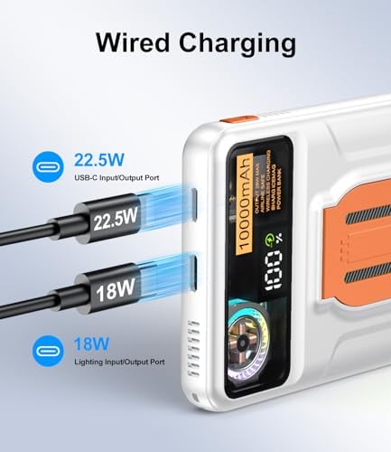 Revolutionary Magnetic Power Bank 10000 m Ah with Active Cooling Fan – Foldable Wireless Charger for i Phone 16/15/14/13/12 Pro/Pro Max/Plus/Mini – High-Speed Charging Solution for Ultimate Portability and Performance