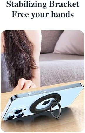 Magnetic Phone Ring Holder Made for MagSafe, Removable Magnet Phone Stand Finger Grip Kickstand for iPhone 15 Pro Max 14 13 12, Compatible with Mag Safe Accessories – Enhanced Compatibility and Speed