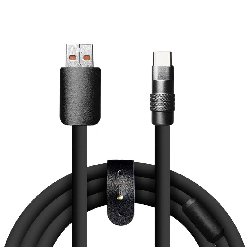 Revolutionary 8.5 FT Samurai Edition USB-C Cable – Ultra-Durable Black Chubby Design for 240 W Fast Charging, Perfectly Compatible with i Phone 16/15, i Pad, Mac Book & Galaxy Series, Stylish Silicone Build for Everyday Reliability and Optimal Performance