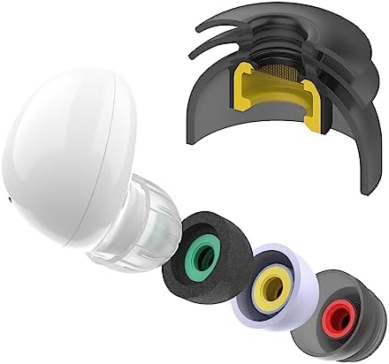 Superior Multi-Flange Eartips for Galaxy Buds2 & Galaxy Buds FE – Ultimate Comfort & Noise Isolation for Active Lifestyles – Sleek Black Design for Enhanced Audio Performance – Hassle-Free Installation & Maintenance