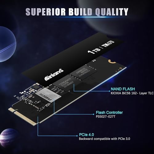 Elevate Your Performance with the INLAND TN450 500 GB NVMe M.2 PCIe Gen4 x4 Internal SSD – Unmatched 5,000 MB/s Speeds, 3 D NAND Technology for Ultimate Durability, Perfect Upgrade for Laptops & Desktops
