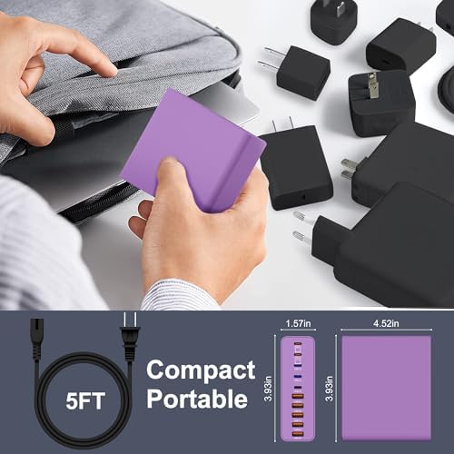 Ultimate 420 W Ga N Multi-Device Charging Hub – 10-Port USB C & A Wall Charger for Mac Book, i Phone, i Pad, Dell XPS, and Samsung Galaxy – Rapid Smart Charging Station with Advanced Safety Features for Efficient Power Management