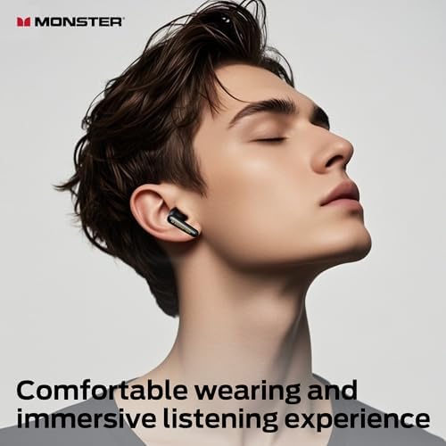 Elevate Your Audio Experience with Monster Clarity 200 Wireless Earbuds – Premium Bluetooth 6.0 In-Ear Headphones Featuring Deep Bass, Advanced ANC for Crystal-Clear Calls, and 25-Hour Playback in a Chic Charging Case for Ultimate Comfort and Versatility