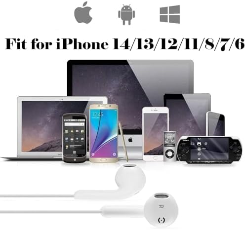 Transform Your Listening Experience with Apple MFi Certified Lightning Earbuds – Optimized for i Phone 14 to 7 Plus – Superior Sound Quality with Enhanced Bass and Clarity – Ergonomic In-Ear Design for Ultimate Comfort and Noise Isolation – Built-in Microphone for Effortless Hands-Free Calls – Lightweight, Tangle-Free, and Portable for Everyday Adventures – Ideal for Music Enthusiasts and On-the-Go Lifestyles
