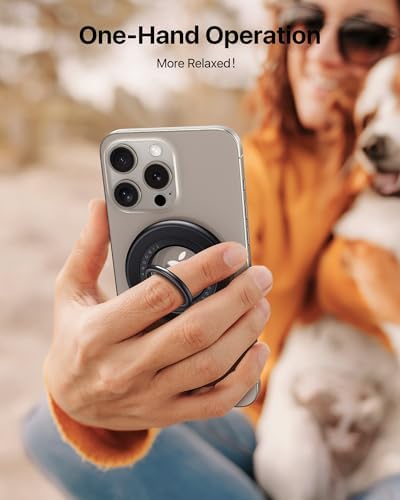 Revolutionize Your Phone Handling with the 2025 Sability Max Magnetic Grip – Unmatched Dual-Sided Magnet and Rotating Ring Design for Mag Safe i Phone 16 Pro Max, 15, 14, 13, 12 & Samsung S25 – Essential Gym Accessory in Chic Grey for Effortless One-Handed Operation and Versatile Device Compatibility