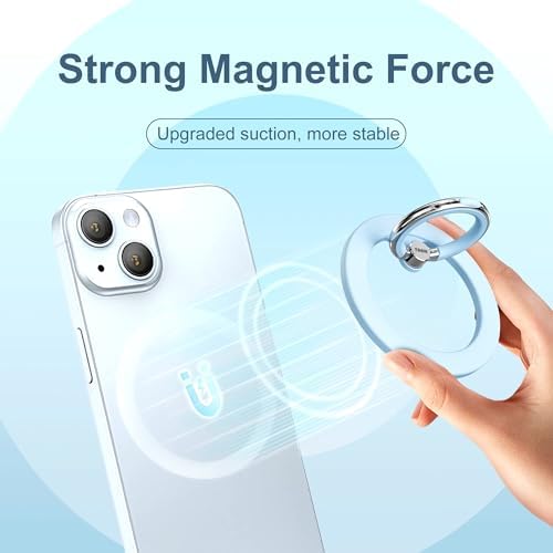 Tron Magnetic Ring Holder: Ultimate Mag Safe Grip for i Phone 16, 15 Pro, 14 Plus, 13, 12 Pro Max – One-Handed Convenience with Robust Magnetic Security – Sleek Black Design for Everyday Use – Lightweight & Effortless Installation for On-the-Go Lifestyle – Durable Smartphone Accessory for Enhanced Usability