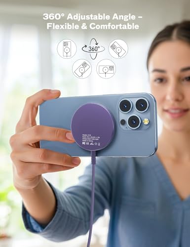 Bohuma Magnetic Wireless i Phone Charger – Fast Mag-Safe Charging Pad for i Phone 16, 15 Pro Max, 14 Pro Max, 13, 12 Pro Max & Air Pods Pro – Sleek Design for Home and Office – Effortless Alignment & Enhanced Power Efficiency