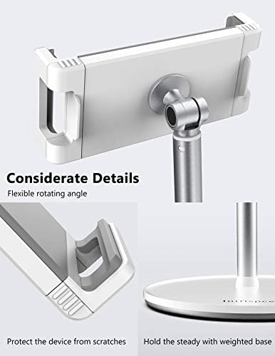 Ergonomic Aluminum Tablet Stand for i Pad Pro, Mini, Air & Surface Pro – Adjustable Multi-Angle Holder for 4.7” to 13” Screens – Lightweight & Portable Dock for Enhanced Comfort and Productivity