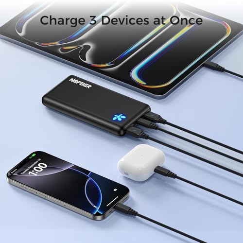 Ultra-Slim 10800 m Ah Portable Charger – Lightweight Power Bank with 15 W Fast Charging for i Phone 16/15/14 & Samsung Galaxy – Essential Travel Companion for On-the-Go Power Solutions – Optimal Device Compatibility and Safety Features