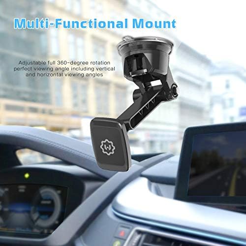 Wix Gear Universal Magnetic Dashboard & Windshield Mount – Adjustable Long Arm Phone Holder for Safe Hands-Free Driving, Enhanced Stability with New Rectangle Head Design, Compatible with All Smartphones & Tablets