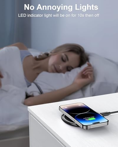 NANAMI Dual Pack Fast Wireless Charger – Qi Certified 10 W Charging Pad for i Phone 15/14/13/12/SE 2020/11 Pro & Samsung Galaxy S25/S24/S23/S22/S21/S20/Note 20 – Effortless Device Compatibility & Enhanced Speed for Air Pods Pro/3/2 – Sleek, Portable Design with Non-Slip Surface for Uninterrupted Charging
