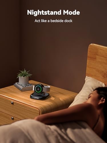 Sleek Magnetic Wireless Charger for Samsung Galaxy Watch 7, Ultra, 6, 5 & 4 – LVFAN Quick Charge Dock with Elegant Design for Home & Office – Robust Smartwatch Charging Solution for Enhanced Style and Efficiency