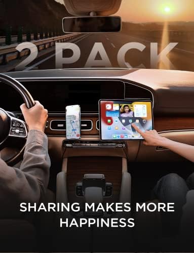 LISEN Dual Pack Magnetic Phone Holder for Car Vent – Military-Grade 6 Magnet System for Ultimate Stability, Compatible with i Phone 16/15/14/13 Pro Max Plus and Samsung S25 – Effortless Installation and Universal Fit for All Vehicles