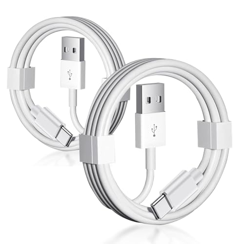 Ultra-Durable 10 ft USB A to USB C Cable Set – Fast Charging & High-Speed Data Transfer for i Phone 16, Air Pods Pro, i Pad, and Mac Book – Tangle-Free Design for Home and Office – Enhanced Car Play Compatibility for Travel Convenience