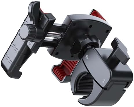 Ultimate Bike Phone Holder Mount for Motorcycles – Anti-Shake, Cushioned Silicone Clamp for 4.7-7.2” Smartphones – 360° Rotation & Quick-Release Design for Enhanced Navigation & Hands-Free Use – Ideal for i Phone & Samsung Enthusiasts – Weather-Resistant & Durable Riding Accessory