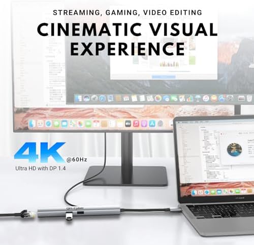 Revolutionize Your Workspace with the All-in-One 6-in-1 USB C Hub – Experience 4 K HDMI Clarity, Lightning-Fast Ethernet, Dual USB 3.1 Gen 2 Data Ports, and 100 W Power Delivery for Ultimate Device Compatibility – Perfect for Mac Book Pro/Air, Chromebook, Dell XPS, and HP Laptops – Unleash Maximum Productivity and Versatility Today!